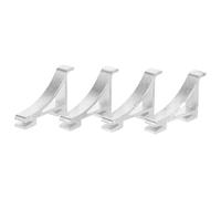 ROMISBABA 4pcs Aluminium Freezer Shelf Support Clips for Refrigerators, Sturdy Metal Fridge Shelf Hooks with Compact Multifunctional Design, Replacement for Fridge Parts and Appliance