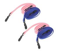 ROMISBABA 4Pcs Anti-Lost Glove Lanyard Straps with Mitten Clips, Elastic Hanging Rope for Winter Ski Gloves, Neck Strap for Outdoor Sports, Pink and Blue