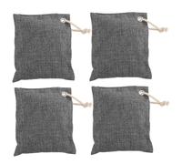 ROMISBABA 4PCS Bamboo Charcoal Odor Absorber Bags Activated Freshener for Shoes Closets and Rooms Moisture and Odor Removal Portable and Reusable Travel Friendly Air Purifying