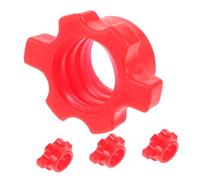 ROMISBABA 4pcs Barbell Fastening Nuts Screw Lock Collars for Dumbbell Bars Secure Weightlifting Clamps Slip Fitness Bar Clips for Home Workout Safety