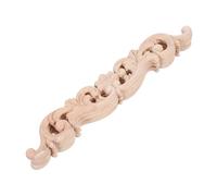 ROMISBABA 4pcs Beige Wood Carved Appliques Embossed Decorative Onlays for Wall Door Cabinet Mirror Wardrobe Mantel Dresser Staircase Vintage European Style Furniture Ornament DIY Project
