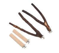ROMISBABA 4pcs Bird Standing Stick Set Natural Wood Perch for Parrots Durable Chew for Birdcage Practical Claw Grinding Rods for Foraging and Playtime