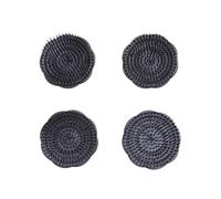 ROMISBABA 4pcs Black Plastic Dandruff Shampoo Scrubber and Mens Tangle Scalp Brush for Hair Types, Light Exfoliation and Increased Blood Flow Scalp Massager Brush for Hair Care