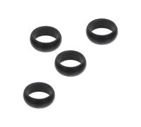 ROMISBABA 4pcs Black Silicone Finger Rings for Gym Accessories with Comfortable Experience and Waterproof Feature Suitable for Swimming and Biking Outdoor Sports
