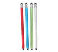 ROMISBABA 4pcs Capacitive Stylus Pen Set for Touch Screens and Tablets, Versatile Dual-tip Silicone Stylus Pencil for Drawing and Writing, Compatible with Smartphones and Tablets, Silver