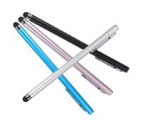 ROMISBABA 4pcs Capacitive Stylus Pens for Touch Screens and Tablets Portable Precision Pen Set for Drawing and Writing in Black Silver Pink and Blue Suitable for Phones and Learning Devices