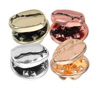 ROMISBABA 4pcs Coffee Bean Pin Badge Brooch Set Alloy Metal Creative Pattern Shining Look for Shirts Dresses, for Wedding Anniversary and Christmas Accessories