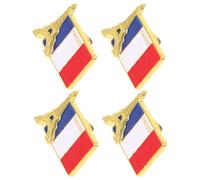 ROMISBABA 4pcs Creative Women Brooches Set, Small Costume Props Decoration Pins Flag, Heart, Statue of Liberty, and Eiffel Tower Designs for Clothing Accessories