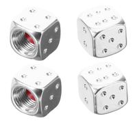 ROMISBABA 4pcs Dice Style Tire Valve Stem Caps Resistant Wheel Valve Covers Lightweight and Easy to Install