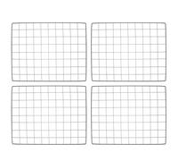 ROMISBABA 4pcs Dog Cage Playpen Fence Iron Mesh Panels Flexible No Tools Setup Black Puppy Enclosure for Indoor Use