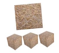 ROMISBABA 4pcs Faux Hay Bales Boxes Decorative Straw Farm Party Supplies Rustic Western Harvest Festival Outdoor Cowboy Themed Miniature Haystack Models for Educational and Creative Play