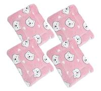 ROMISBABA 4pcs Guinea Pig Blanket for Cage Reusable Small Animal Blanket Soft Warm Sleeping Mat for Pets Bedding