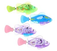ROMISBABA 4pcs Interactive Electric Toy Led Swimming Cat Plaything Stimulates Curiosity Scratch-resistant Fun Exercise for Kittens Deep Sea Fluorescent Spotty Striped