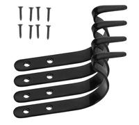 ROMISBABA 4pcs Iron Wall Mounted Plant Hangers Heavy Duty Decorative Hooks for Indoor Outdoor Use Rustic Wall Brackets for Hanging Small Plants Lanterns Bird Feeders Wind Chimes Space Saving