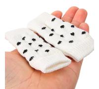 ROMISBABA 4pcs Knitted Dog Leg Warmers with White Dot Pattern Pet Leg Sleeves for Surgery and Cold Weather Protection Stylish Non-slip Covers for Dogs and Puppies