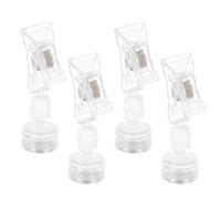 ROMISBABA 4pcs Magnetic Price Tag Clips Lightweight Advertising Label Rack Fine Workmanship White Magnet Holders for Business Exhibition and Weddings