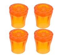 ROMISBABA 4pcs Orange Rubber Crutch Stick Feet Protector for Elderly and Patients, Stability and Free from Extraneous Odor, Suitable for Gravel Road and Camping
