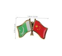 ROMISBABA 4pcs Pakistan China Flag Lapel Pins Metal Brooches Friendship Badge for Clothes Hats Backpacks Memorial Day Commemorative Pins