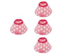 ROMISBABA 4pcs Parrot Cone Collar for Neck Lightweight Bite Bird Collar Prevents Pecking and Scratching for Birds Stylish Design Dots