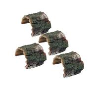ROMISBABA 4pcs Pet Turtle Basking Platform Realistic Rock Cave Decor Resin Reptile Platform for Turtle Tank Cave and Lizard Basking Rock
