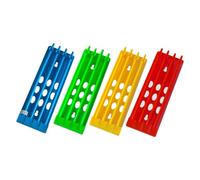 ROMISBABA 4Pcs Pigeon Leg Ring Holder Durable Storage Rack for Organizing Identification Bands Yellow Green Blue Red for Managing Pigeon Foot Rings Poultry Breeding