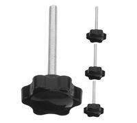 ROMISBABA 4pcs Plum Blossom Knob Screws with Gasket for Drive Walker Accessories Metal and Plastic Replacement Parts for Elderly Mobility Aid Secure Grip Threaded Nuts for Walker Repair