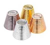ROMISBABA 4pcs Ponytail Holder Hair Clips with Teeth Metal-look Elastic Hair Ties Set in Light Gold Rose Gold Gun Black and Silver for Women