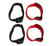 ROMISBABA 4pcs Poultry Anti-crowing Collars Safe Neck Belts for Roosters Red Black Noise Reduction Chicken Accessories