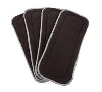 ROMISBABA 4pcs Reusable Bamboo Charcoal Fiber Diaper Inserts Pads High Absorbing Microfiber Liners for Cloth Diapers Leak Resistant Breathable Design for Overnight Use and Travel