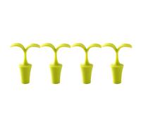 ROMISBABA 4pcs Reusable Silicone Leaf Shape Wine Bottle Stopper Air-Tight Seal Portable Party Supplies for Bar and Restaurant