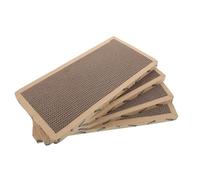 ROMISBABA 4pcs Sisal Cat Scratching Board Square Flat Scratch Pad with Reinforced Edges for Furniture Protection No-shedding Claw Mat for Indoor Cats Couch Corner Guard