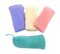 ROMISBABA 4pcs Soap Bar Net Mesh Bags for Homemade Soap with Drawstring Hanging for Bathroom Or Travel Use