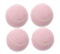ROMISBABA 4Pcs Soft Lightweight Rubber Tennis Balls Pink for Beginner Female Player Training Indoor Outdoor Practice High Visibility Tennis Ball for Skill Development and Hand-eye