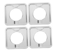 ROMISBABA 4pcs Square Gas Stove Drip Pan Grease Tray Gas Cooktop Spill Catcher for Kitchen Range Burner