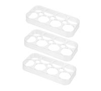 ROMISBABA 4pcs Stackable Egg Holder for Fridge Clear Plastic Slots Capacity Egg Storage Box Organizer Space Saving Kitchen Countertop for Refrigerator