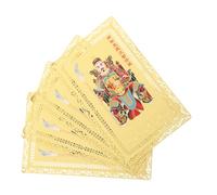 ROMISBABA 4pcs Tai Sui Amulet Copper Feng Shui Zodiac Charm for Horse Year Personal Protection and Chinese Year Blessing Card with Oriental Luck and Prosperity