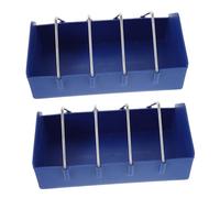 ROMISBABA 4pcs Thickened Pigeon Trough Poultry Food Dish Chicken Food Dispenser Bird Feeder Bowl Cage Duck Feeding Bowl Farm Feeding Bird Container Trough Stainless Steel Blue