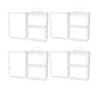 ROMISBABA 4pcs Toothbrush Head Storage Case Compatible with Electric Toothbrushes Compact Design Pp Material Keeps Brush Heads Clean for Travel and Business Trips