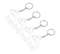 ROMISBABA 4Pcs Transparent Dog Hair Keepsake Box with Airtight Seal Portable Keychain Capsule for Pet Storage and Long Term Moisture Protection Memorial Dog Owners