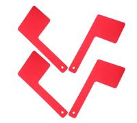 ROMISBABA 4pcs Universal Mailbox Flag Replacement Kit in Red Acrylic, Smooth Rotating and Less Prone to Breaking, Suitable for Wood Surface and Wall Mounts, for Outdoor Community Use