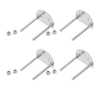 ROMISBABA 4Pcs Universal Roller Skate Plates with Bracket Hardware 50Mm Double Row Four-Wheel Skate Base Repair Parts for Inline and Road Skating