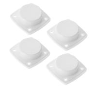 ROMISBABA 4Pcs White Nylon Flush Mount Boat Hatch Pull Handles for Yacht Cabin Doors - Marine Hatch Latch Pulls with Recessed Grip for Boat Door Hardware