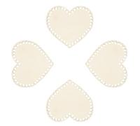 ROMISBABA 4pcs Wood Crochet Bag Bottom Bases for DIY Knitting and Crochet Projects, Comfortable to Touch and Protects Bag Bottom from Damage, Beige Mini Basket Shaper for Craft Storage