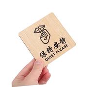 ROMISBABA 4Pcs Wooden Door Tags Quiet Please Ring The Doorbell Signs for Hotel Office Home Fade-resistant Doorplates Easy to Install Multipurpose Door Sign Boards