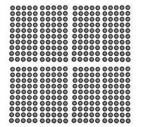 ROMISBABA 4sheets Reference Markers for Scanner, 3d Scanning Reflective Stickers, Reflective Film, 4 Sheets 200 Dots, 6mm Inner 10mm Outer, Silver, for Motion Capture and Animation