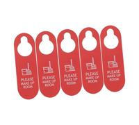 ROMISBABA 5 Pcs Double Sided Privacy Door Hanger Signs for Office Home Hotel Plastic Reversible Please Do Not Disturb and Please Make Up Door Knob Signs Easy to Read and User Friendly