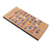 ROMISBABA 50-Count US State Flag Decorative Thumbtacks Set with Hooks and Corkboard, Multi-Function Push Pins for Office, Classroom, and Travel Map Display