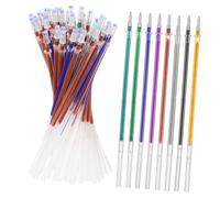ROMISBABA 50 Pcs Colorful Gel Pen Ink Refills Smooth Writing Bright Glitter Neutral Pen Replacements for Students School Stationery