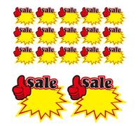 ROMISBABA 50 Pcs Price Signs Retail Shop Blank Label Tags Yellow Paper Reliable Eye-catching Advertising Tags for School Carnivals Fundraiser