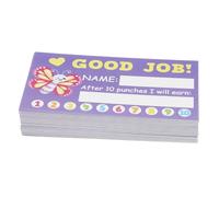 ROMISBABA 50 Sheets Classroom Reward Punch Cards for Motivational Behavior Incentive System Positive Reinforcement Tool for Teachers and Students Visual Focus Enhancer Flexible Use School